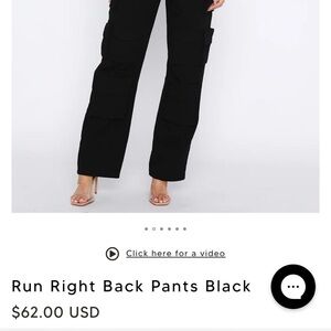 White Fox Black Cargo pants